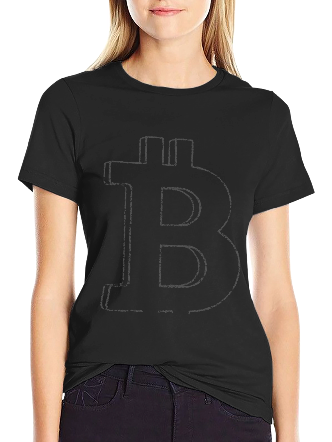 Bitcoin Logo Graphic Black T-Shirt