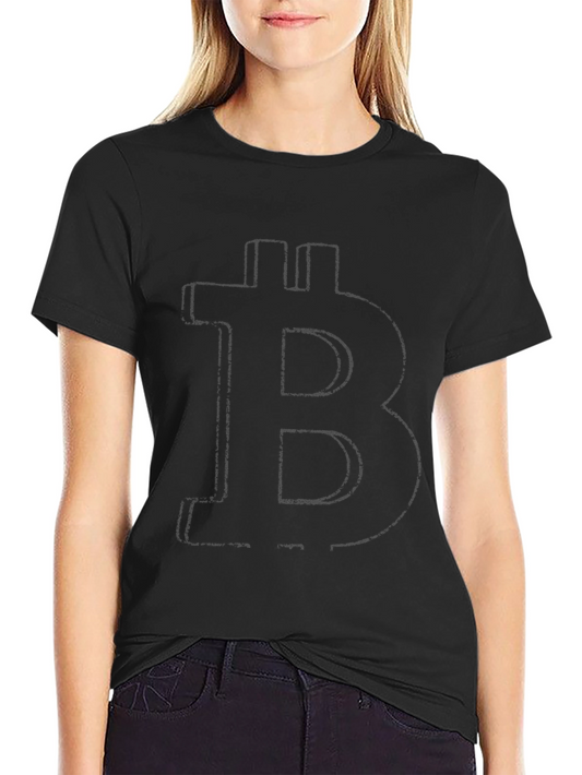 Bitcoin Logo Graphic Black T-Shirt