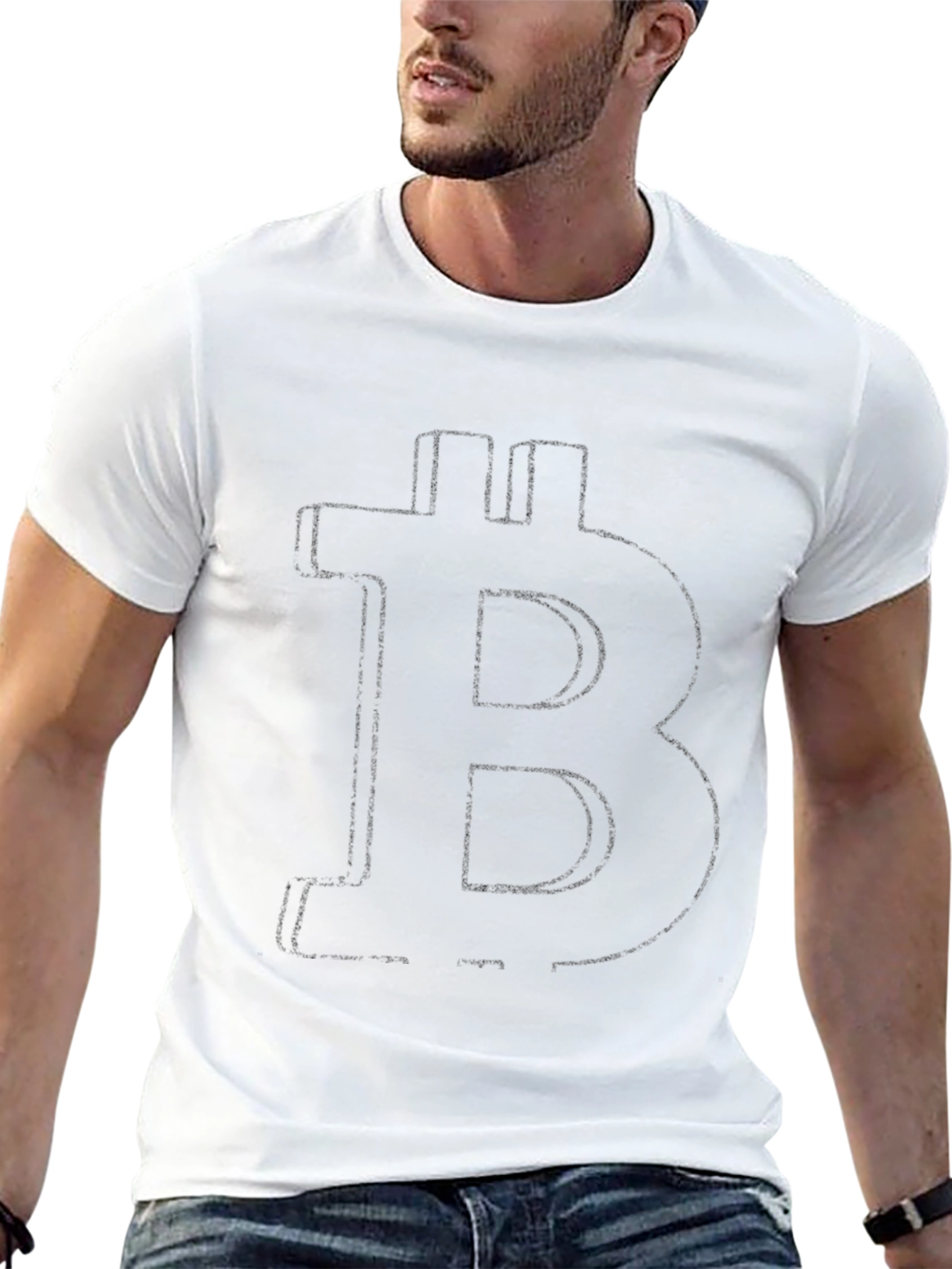 Bitcoin Logo Graphic Black T-Shirt