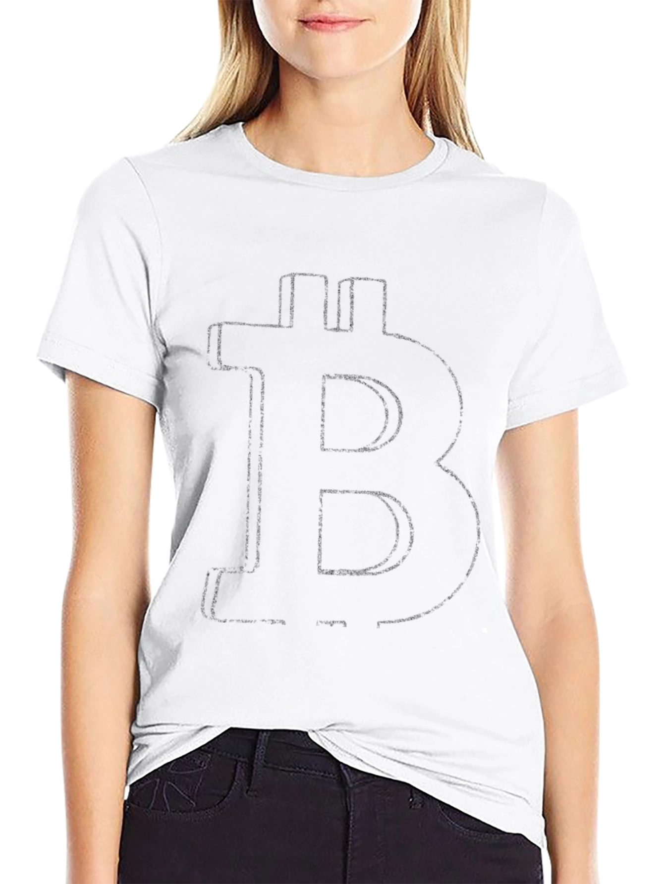 Bitcoin Logo Graphic Black T-Shirt