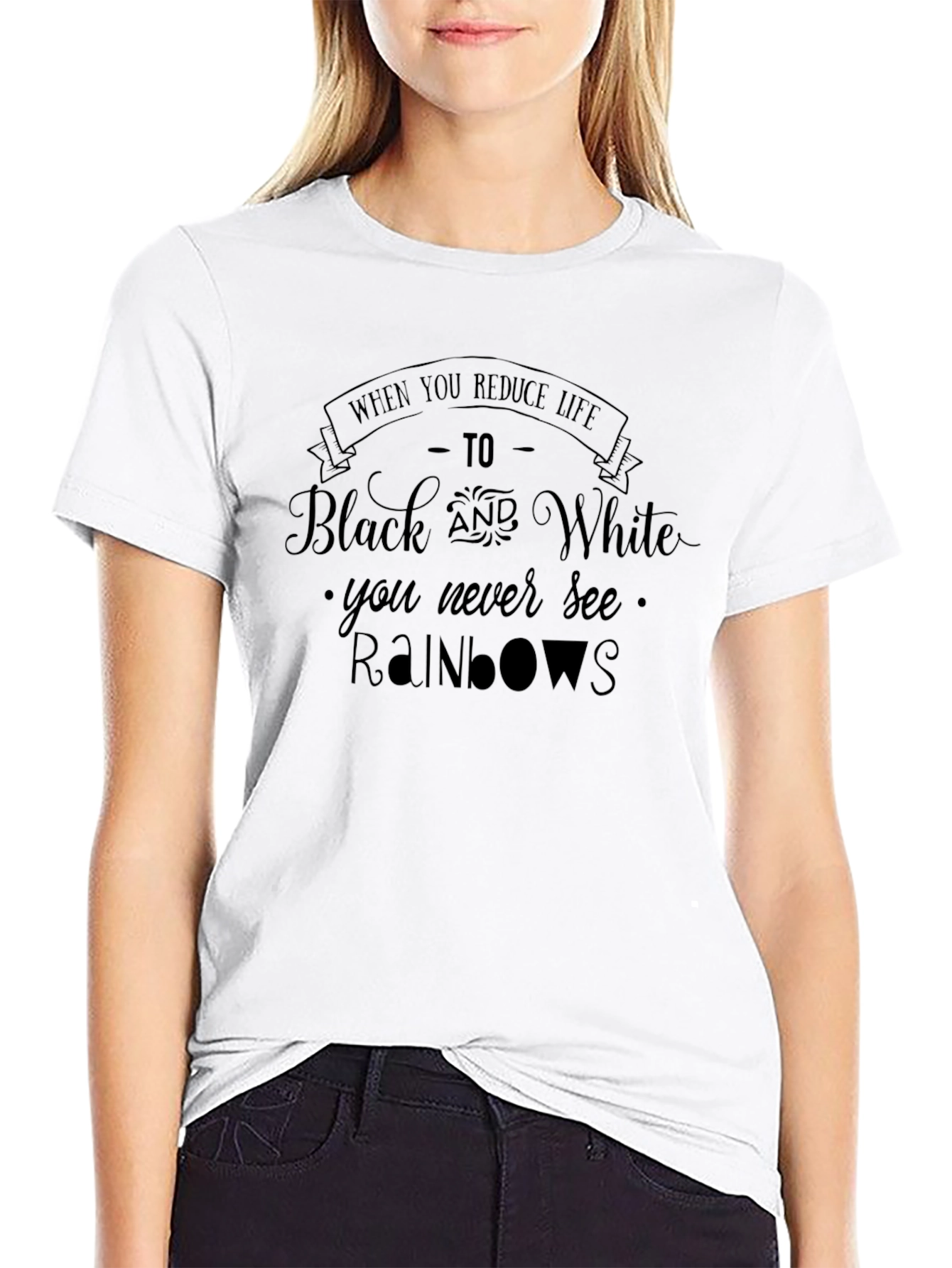 Black Rainbows Graphic T-Shirt