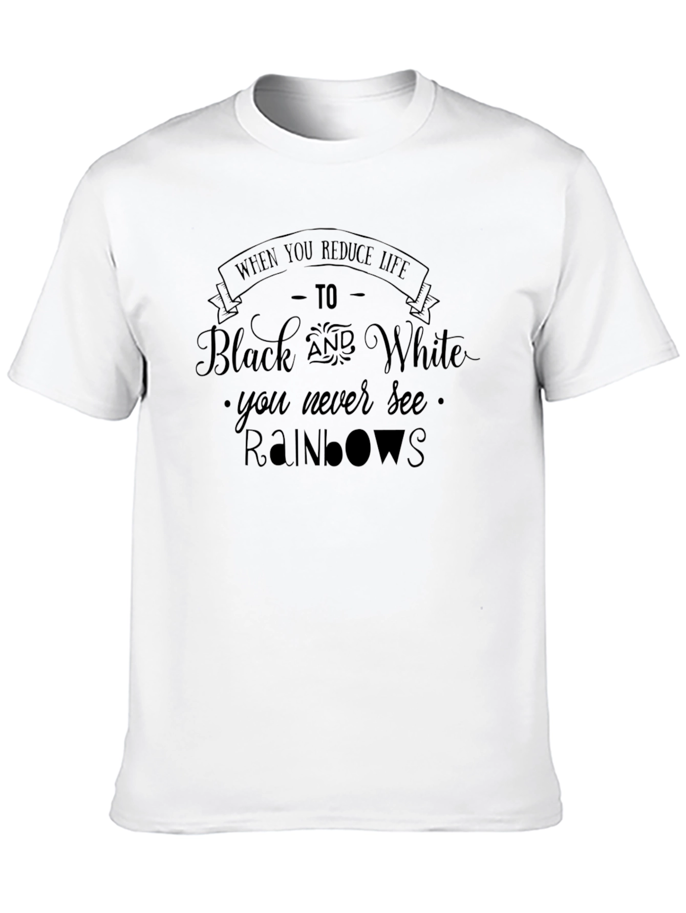 Black Rainbows Graphic T-Shirt