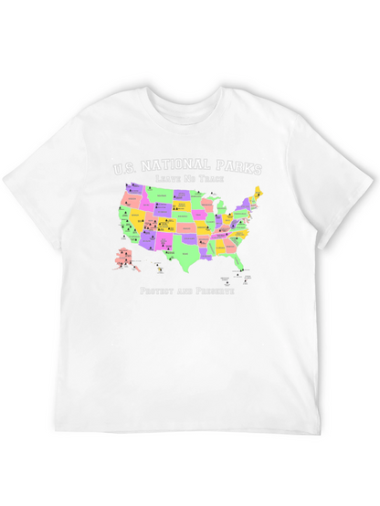 US National Parks Map T-Shirt - Protect & Preserve