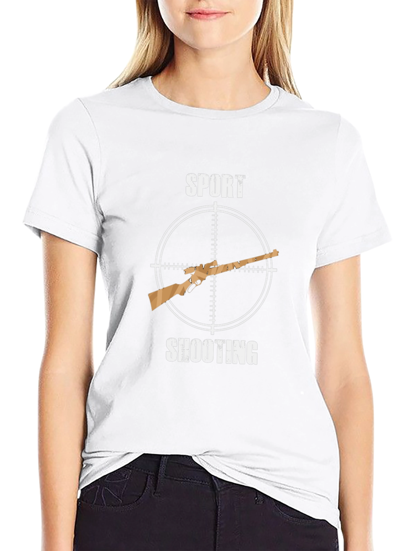 Sport Shooting T-Shirt - Hunting Rifle Design