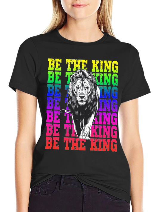 Be the King Lion Graphic Tee - Mens Black T-Shirt