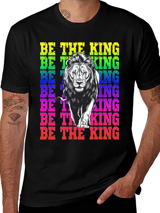 Be the King Lion Graphic Tee - Mens Black T-Shirt