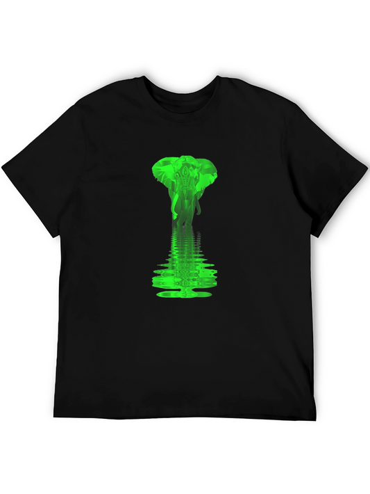 Black Elephant Water Reflection Graphic Tee