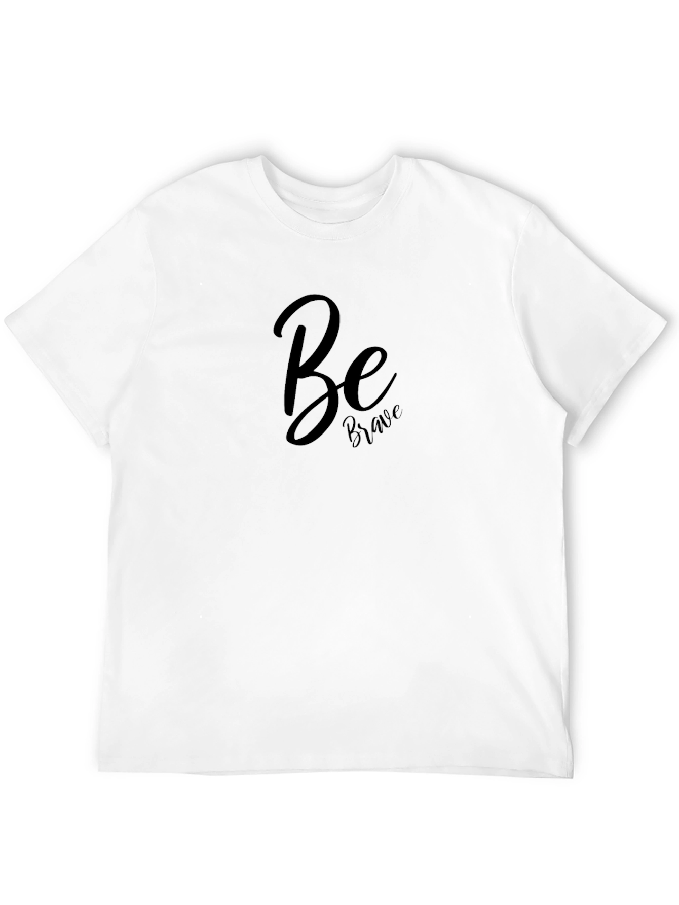 Be Brave Black Graphic Tee - Modern Casual Shirt