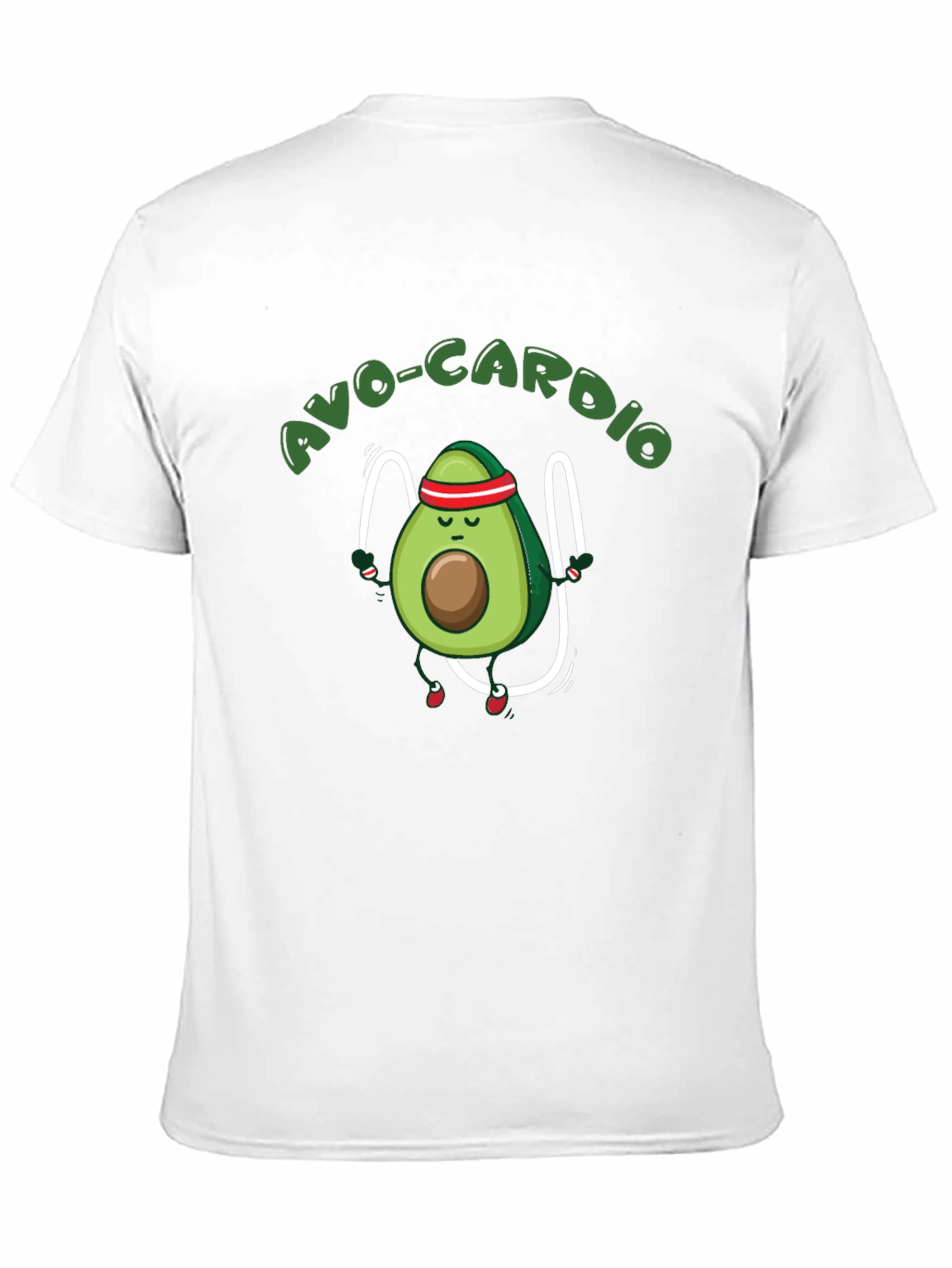 Avo-Cardio Black T-Shirt - Avocado Exercise Tee