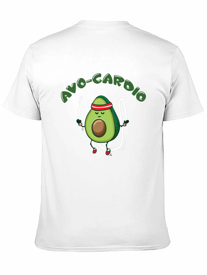 Avo-Cardio Black T-Shirt - Avocado Exercise Tee