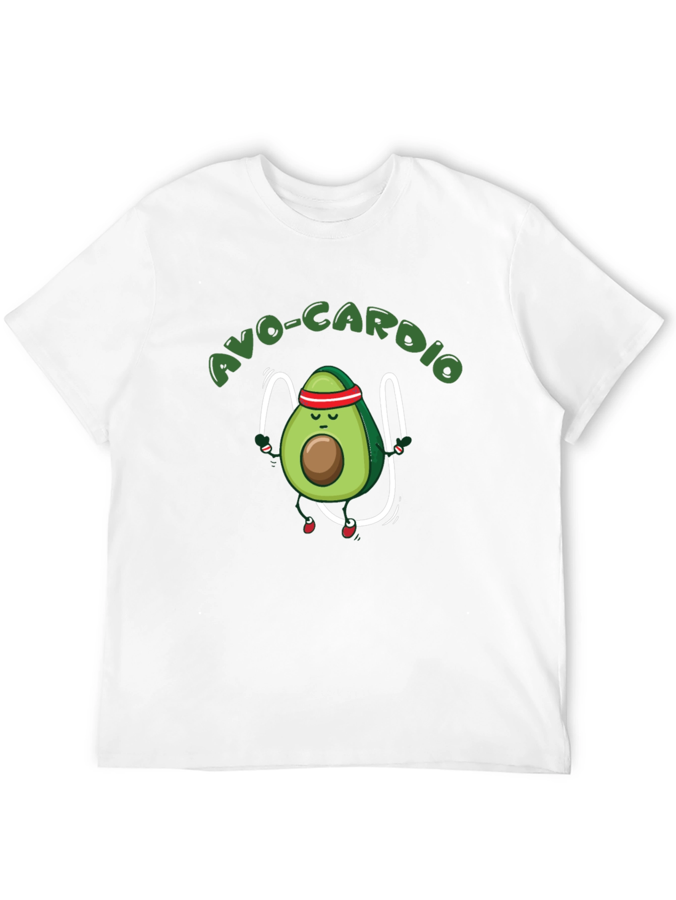Avo-Cardio Black T-Shirt - Avocado Exercise Tee