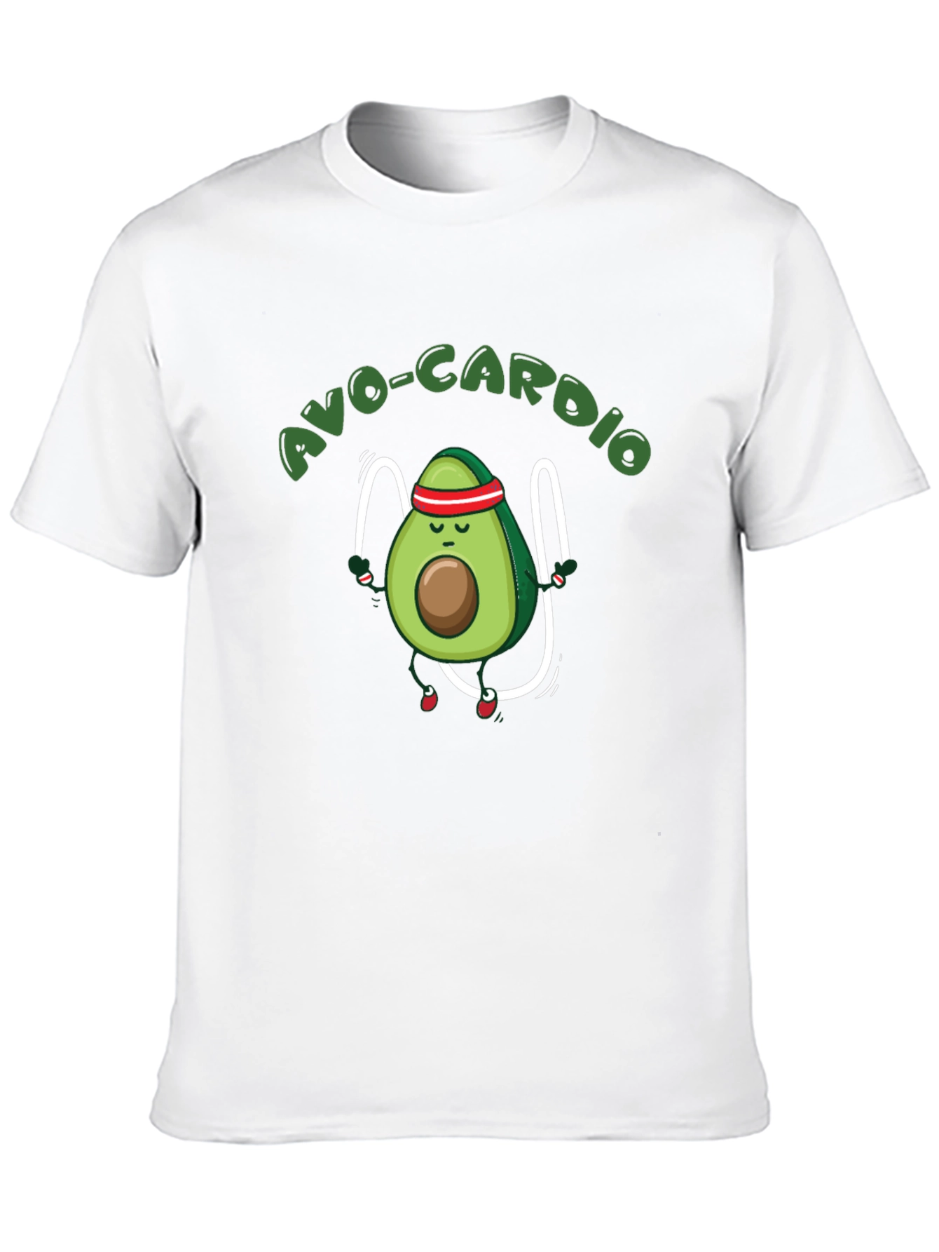 Avo-Cardio Black T-Shirt - Avocado Exercise Tee