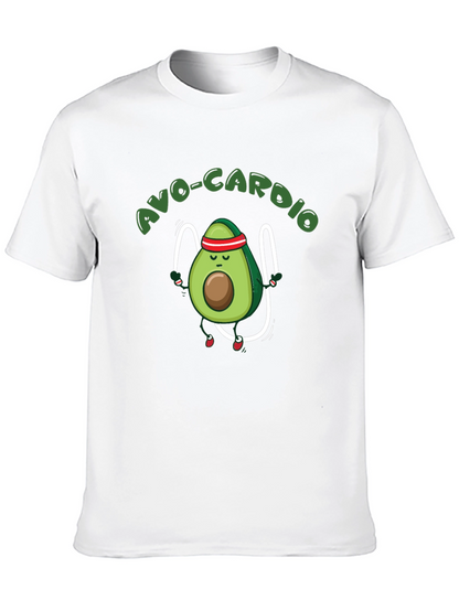 Avo-Cardio Black T-Shirt - Avocado Exercise Tee