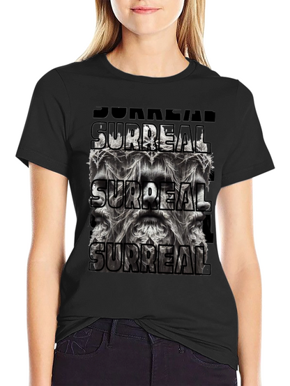 Surreal Graphic Print Black T-Shirt
