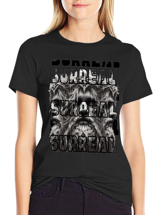 Surreal Graphic Print Black T-Shirt
