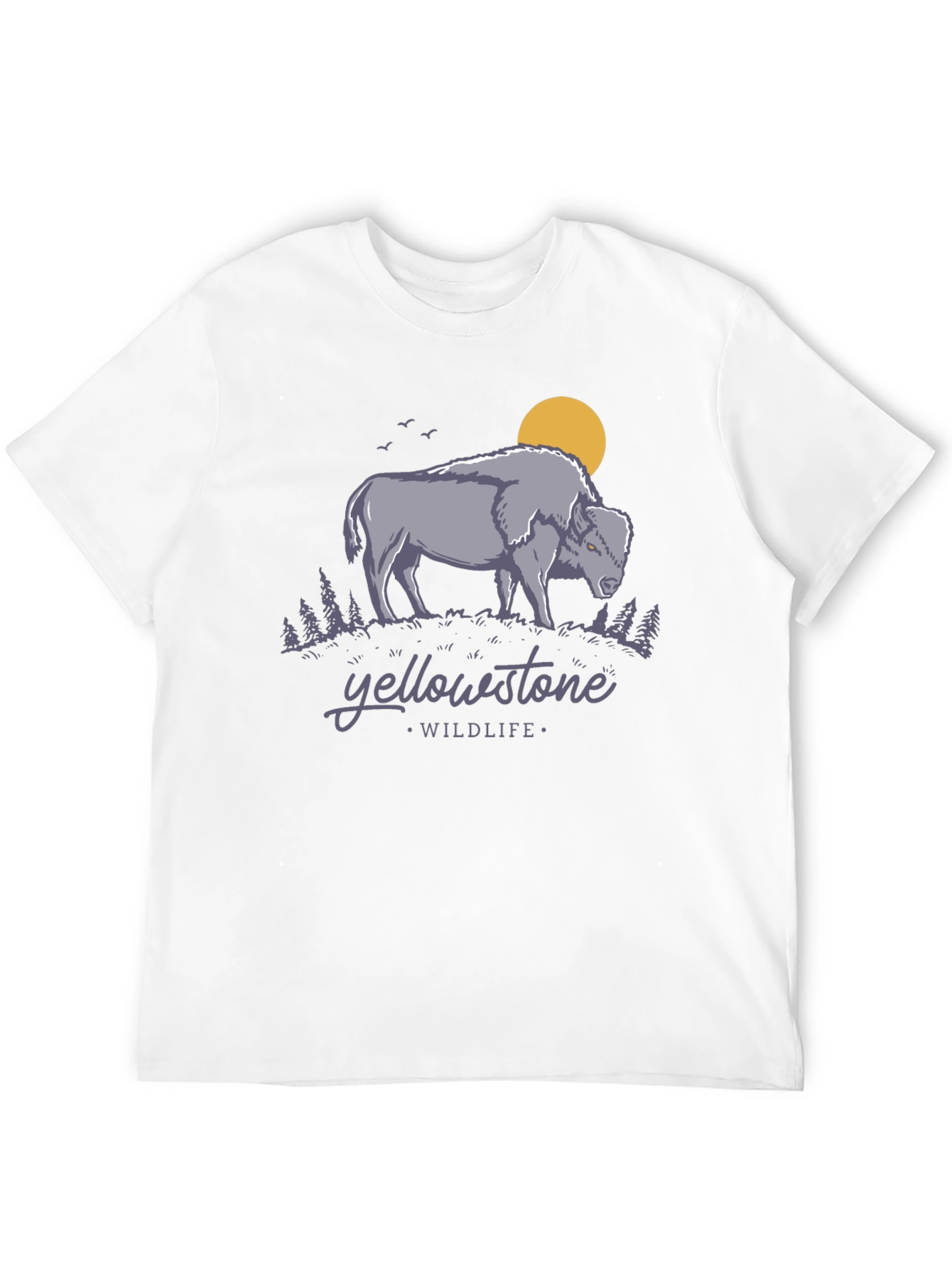 Yellowstone Wildlife Graphic Tee - Bison Design