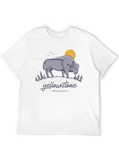 Yellowstone Wildlife Graphic Tee - Bison Design