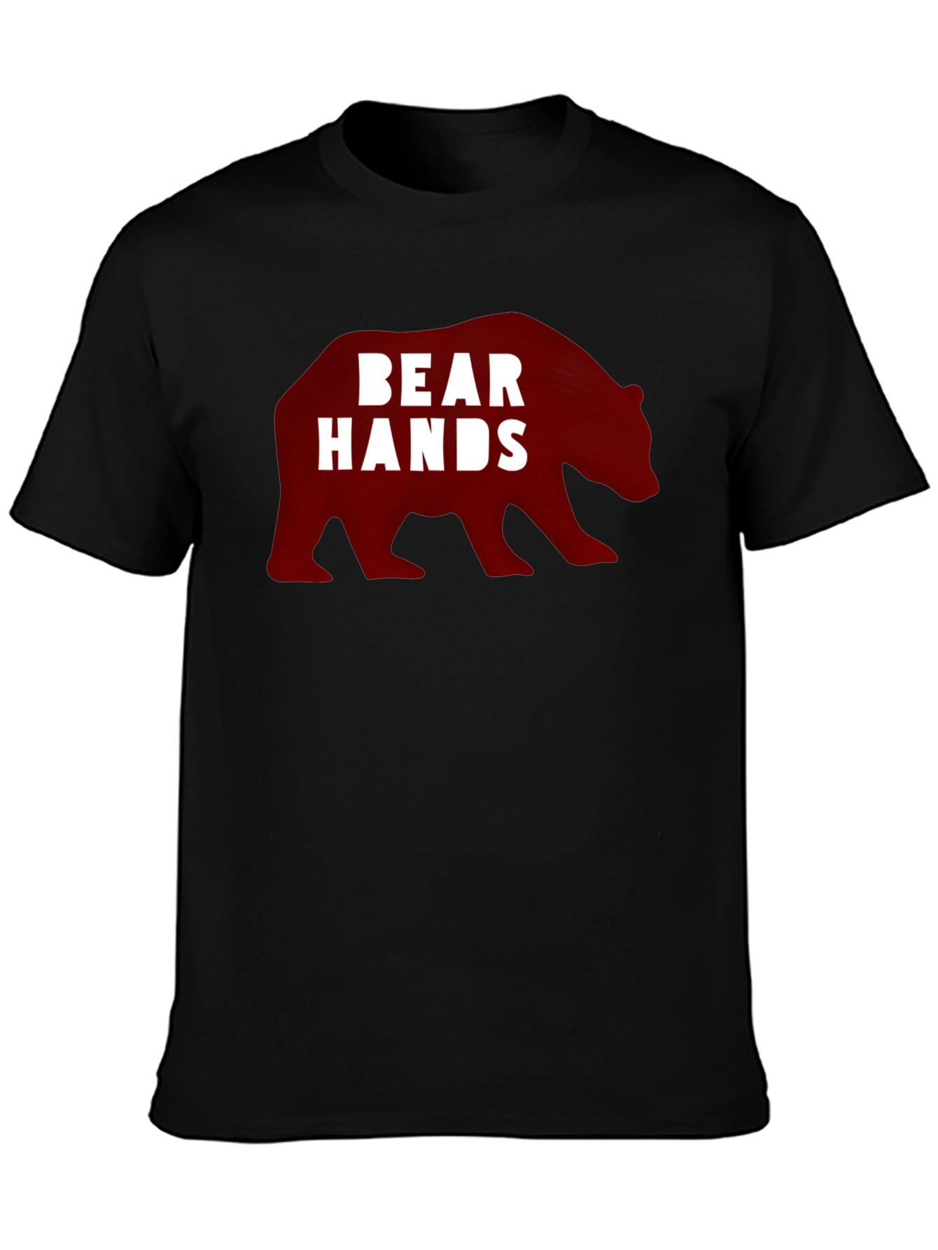 Bear Hands Graphic Black T-Shirt
