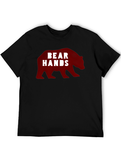 Bear Hands Graphic Black T-Shirt