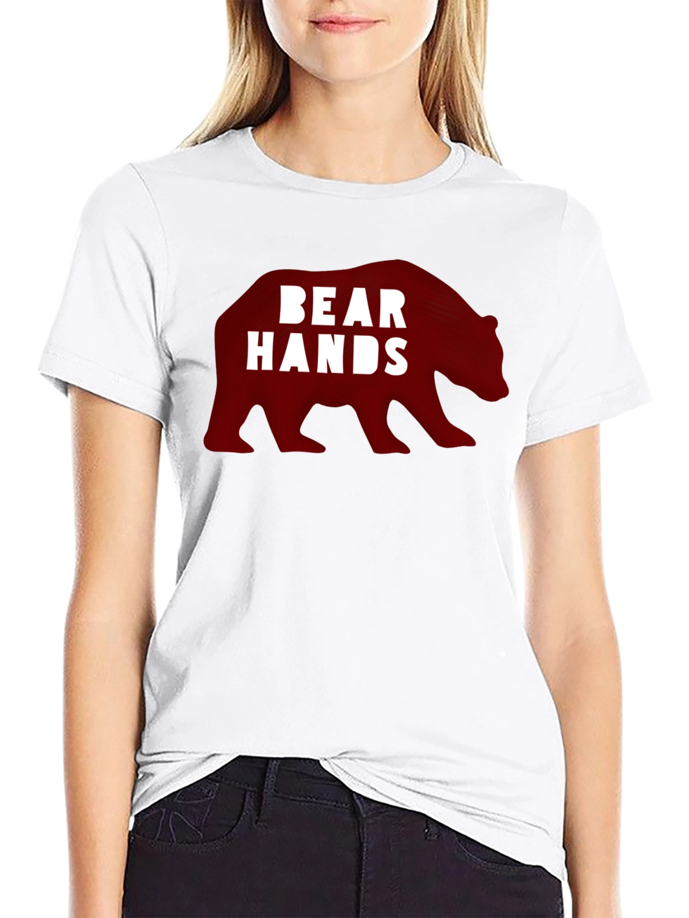 Bear Hands Graphic Black T-Shirt