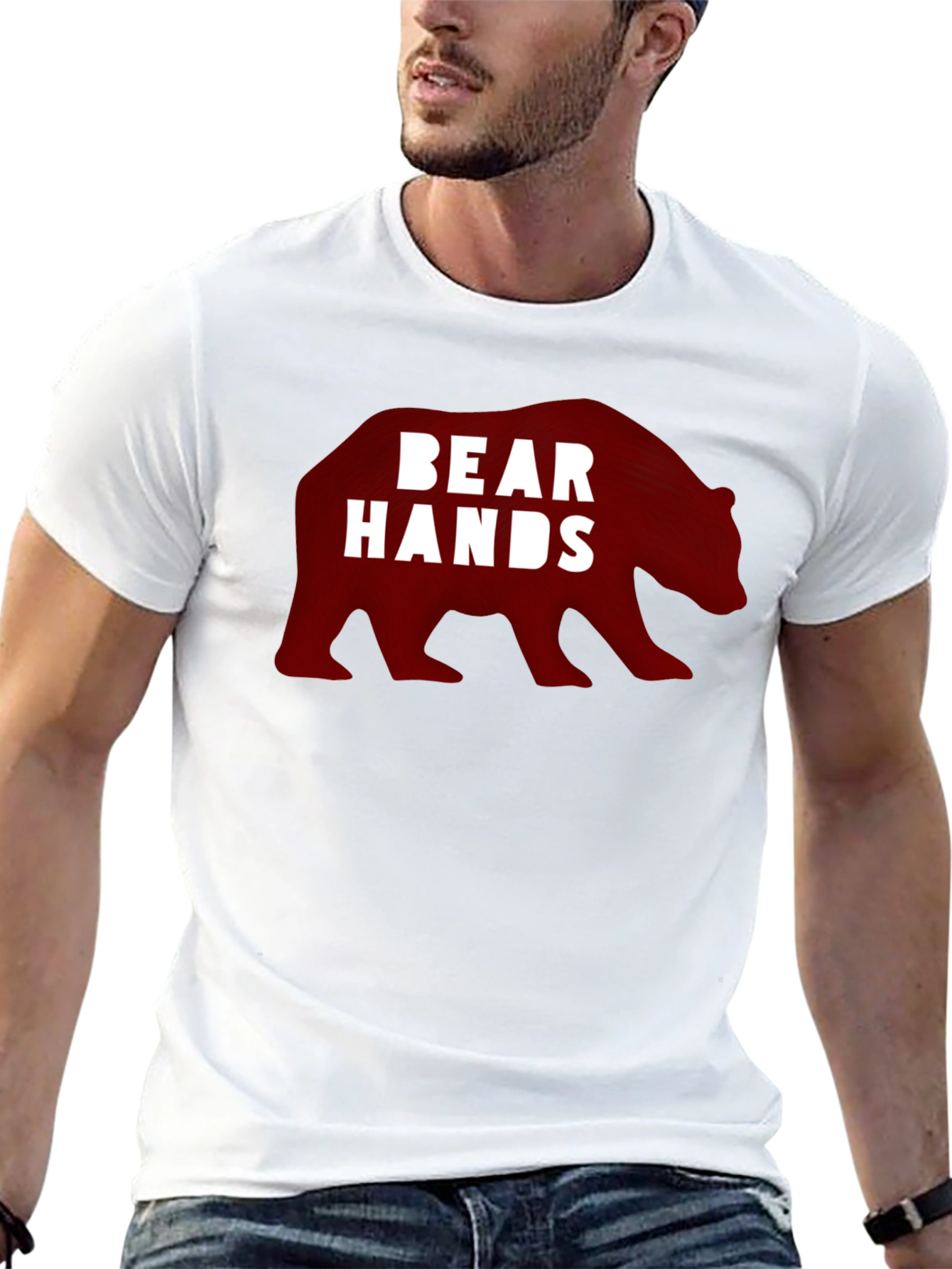 Bear Hands Graphic Black T-Shirt