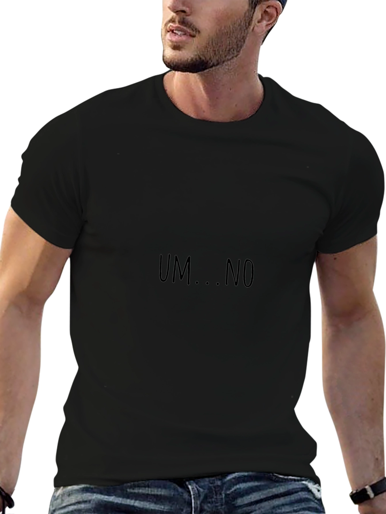 Um...No Sarcastic Graphic Tee - Black