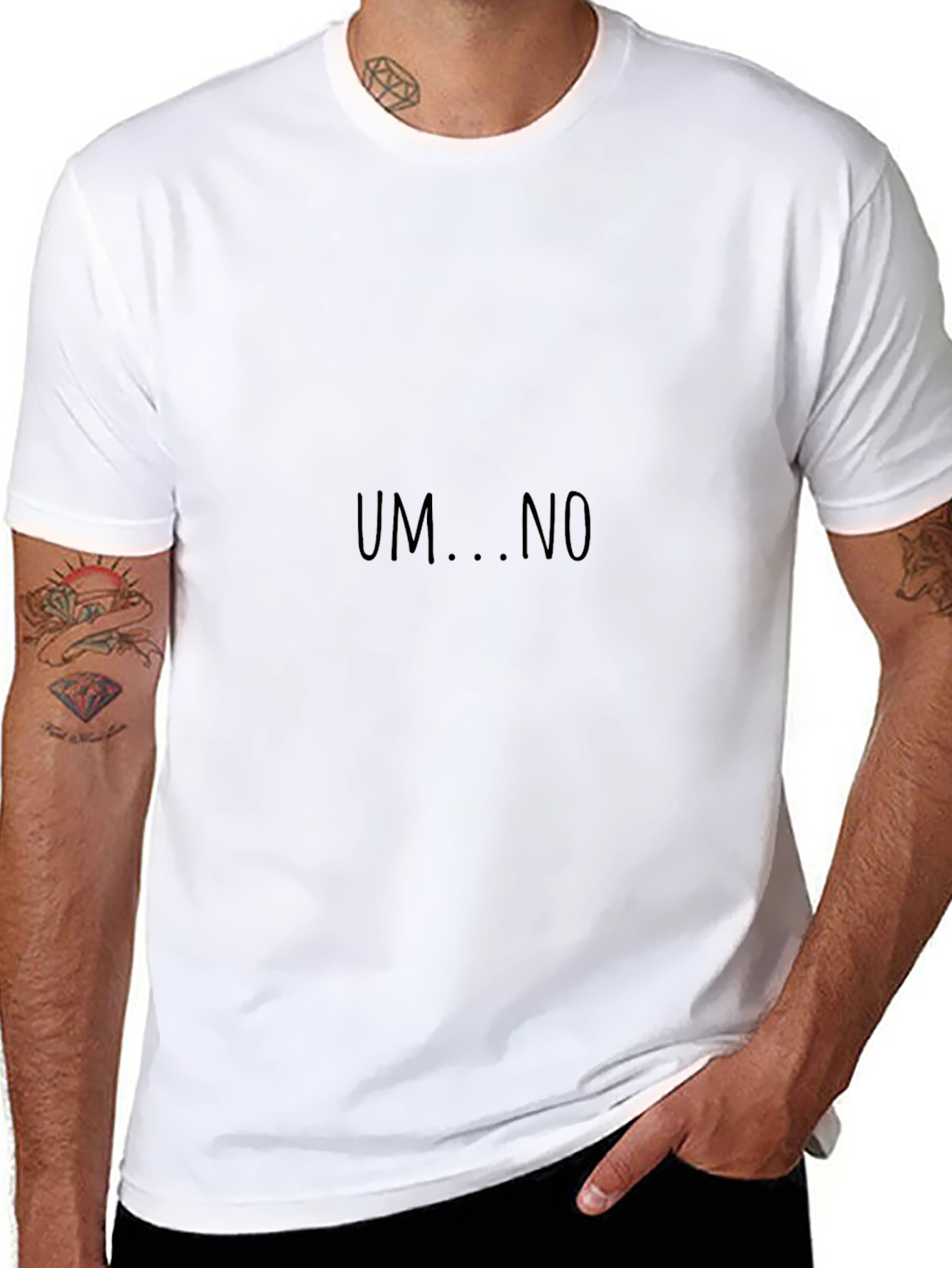 Um...No Sarcastic Graphic Tee - Black