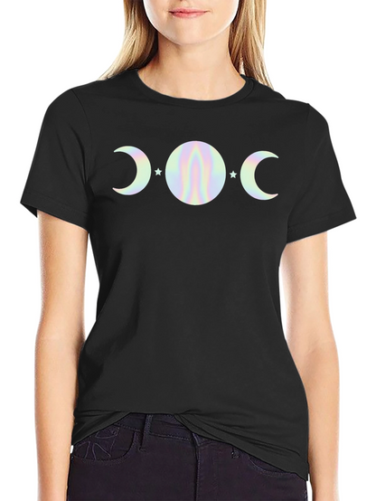 Triple Moon Goddess Black T-Shirt