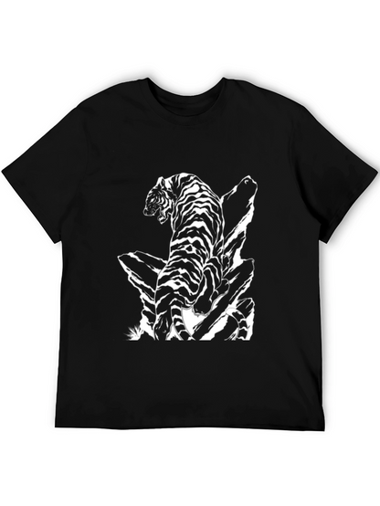 Striking Tiger Graphic Tee - Black