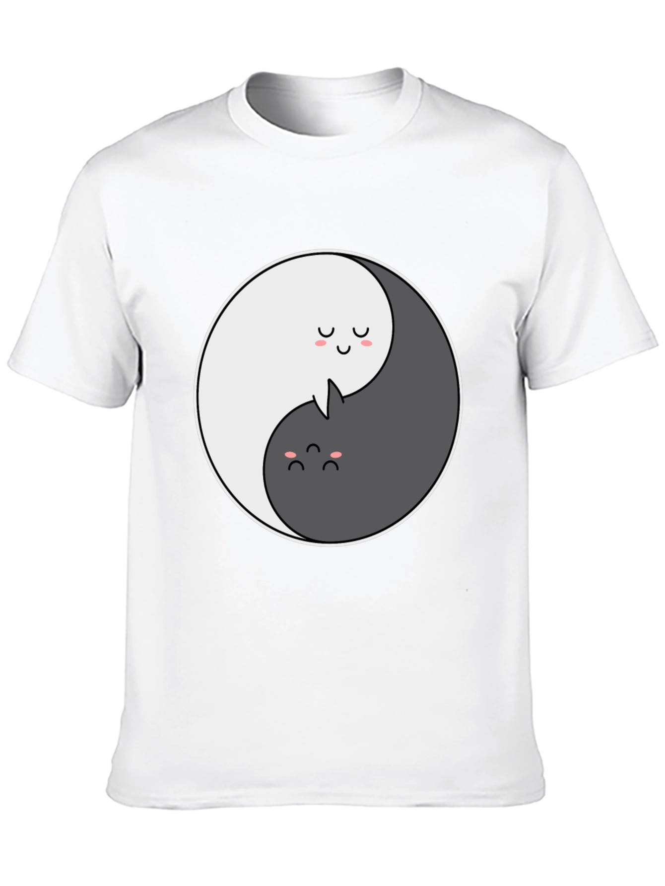 Yin Yang Cat Graphic T-Shirt