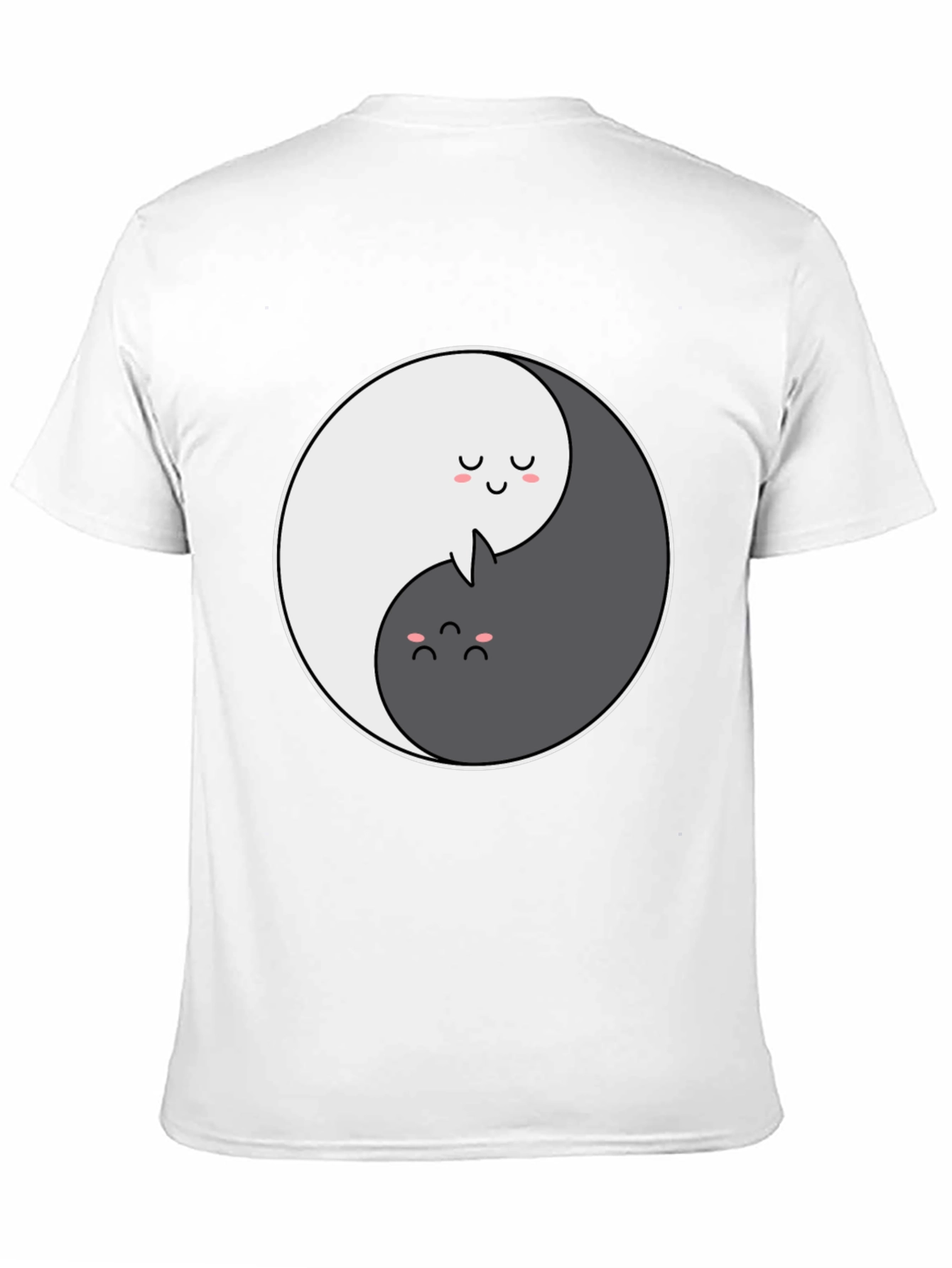 Yin Yang Cat Graphic T-Shirt