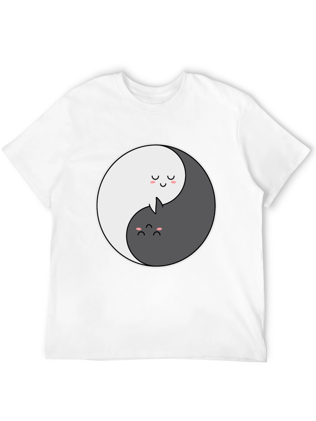 Yin Yang Cat Graphic T-Shirt