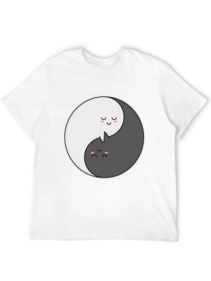 Yin Yang Cat Graphic T-Shirt