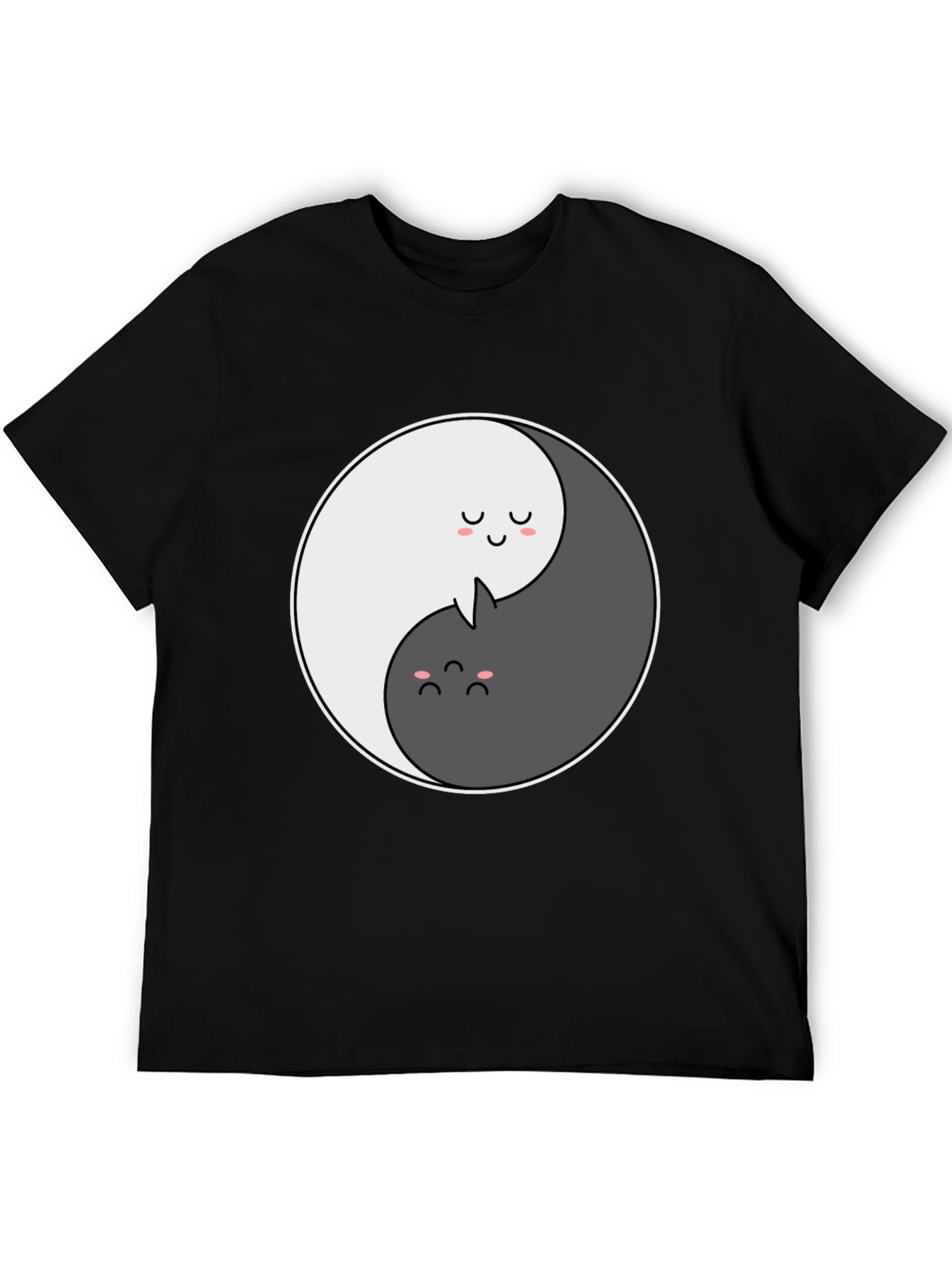 Yin Yang Cat Graphic T-Shirt