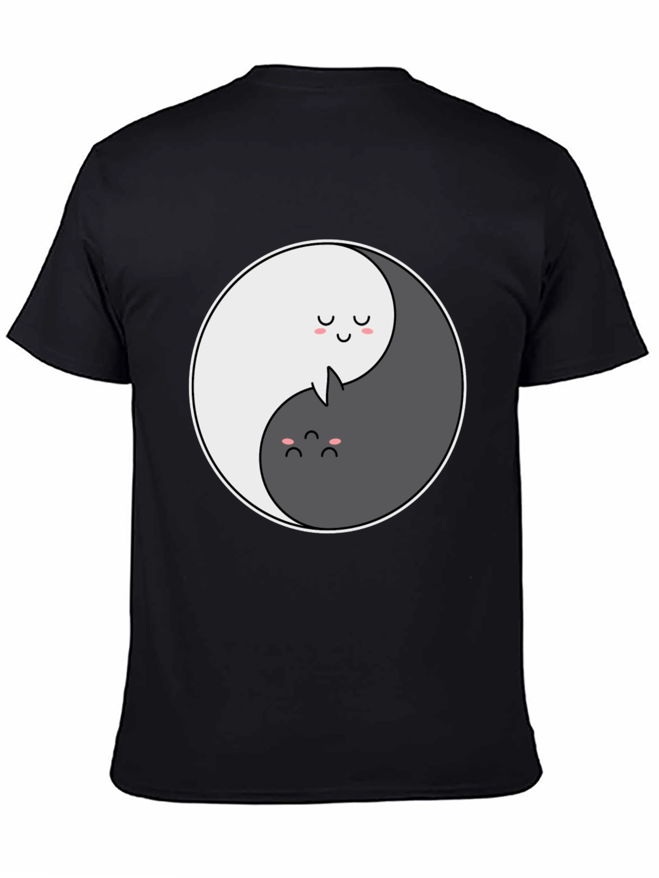 Yin Yang Cat Graphic T-Shirt