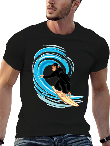 Surfing Monkey Graphic T-Shirt