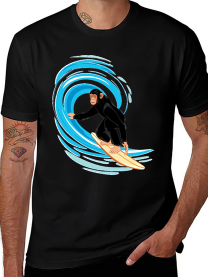 Surfing Monkey Graphic T-Shirt