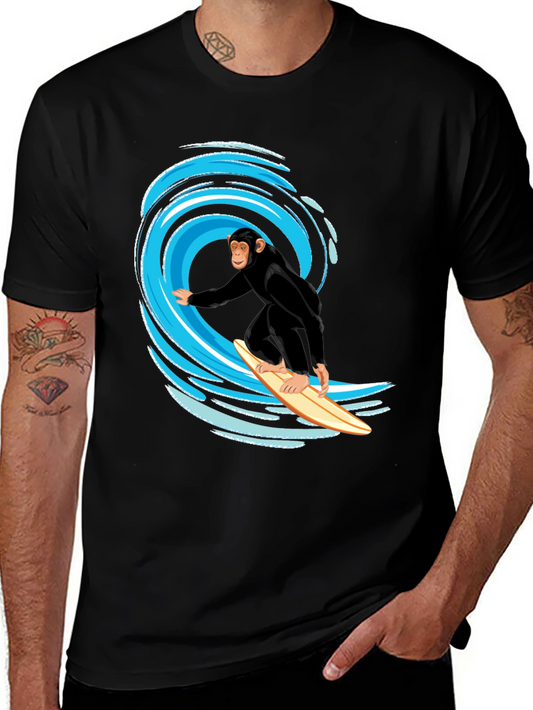 Surfing Monkey Graphic T-Shirt