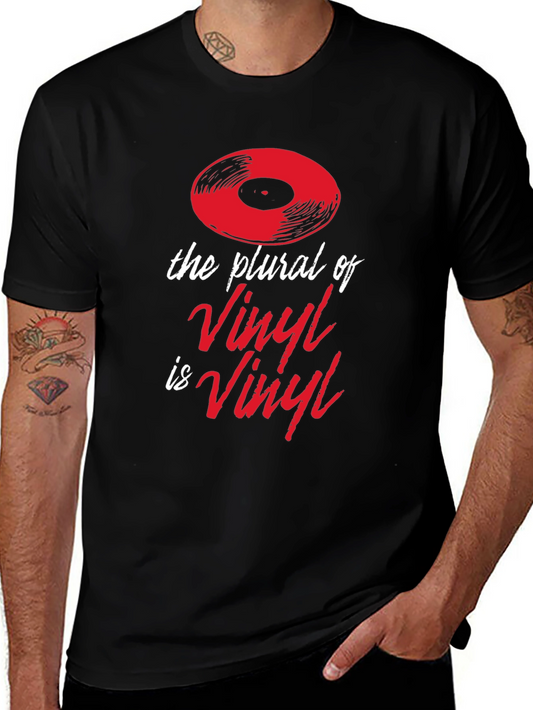 Vinyl Plural Graphic Tee - Music Lover T-Shirt