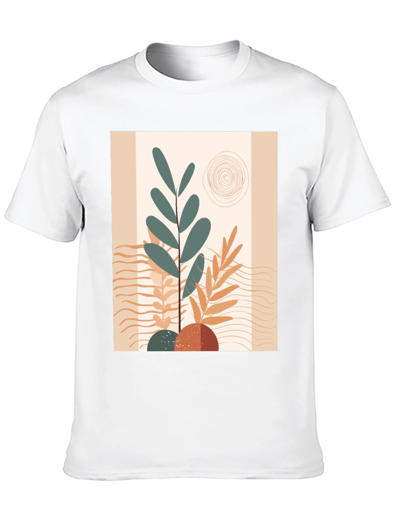 Abstract Graphic Print Black Tee