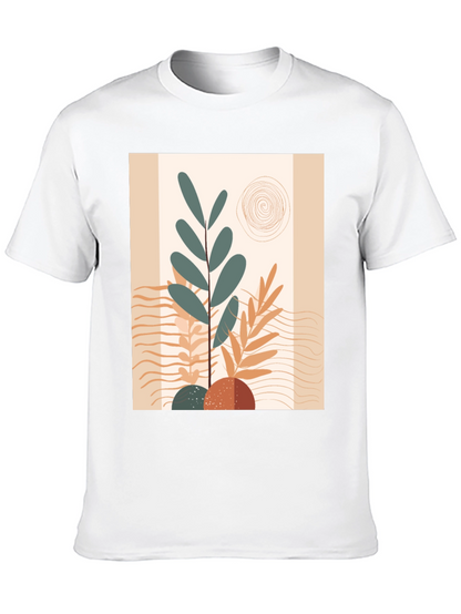 Abstract Graphic Print Black Tee