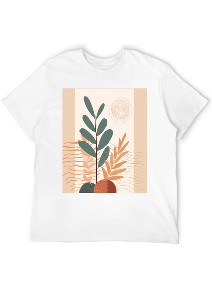 Abstract Graphic Print Black Tee