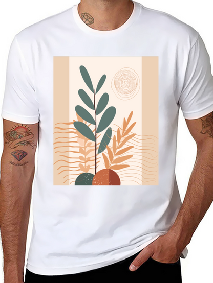 Abstract Graphic Print Black Tee