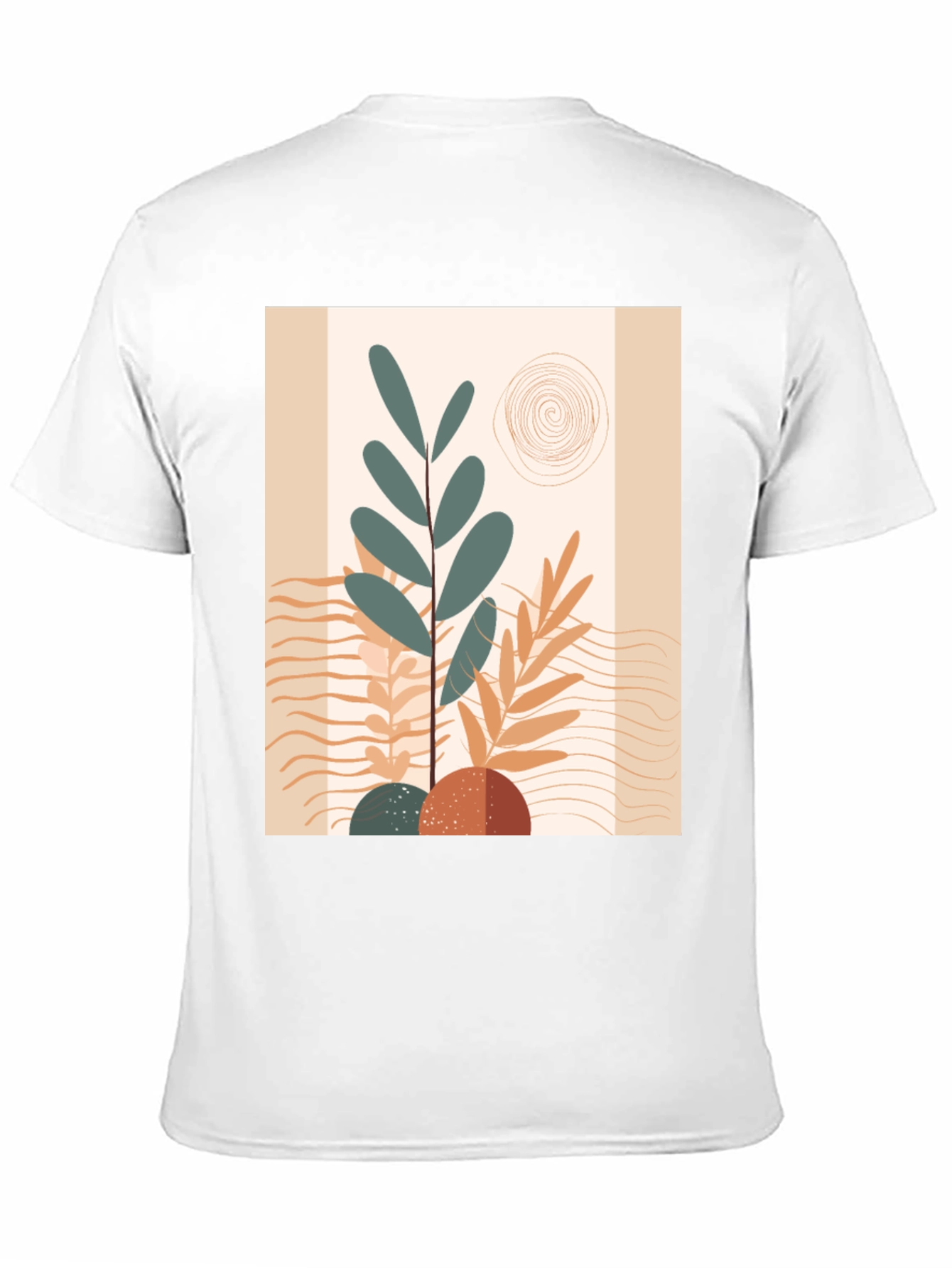 Abstract Graphic Print Black Tee