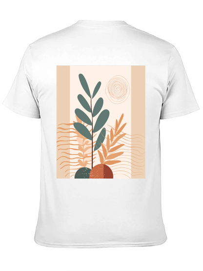 Abstract Graphic Print Black Tee
