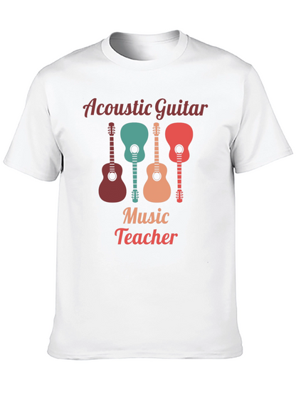 Acoustic Guitar Music Teacher Graphic Tee