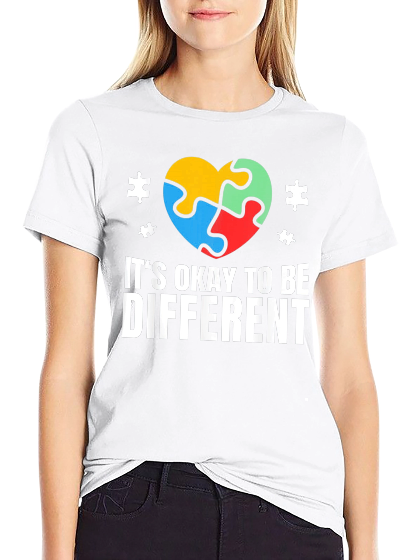 Autism Awareness T-Shirt - Its Okay to Be Different