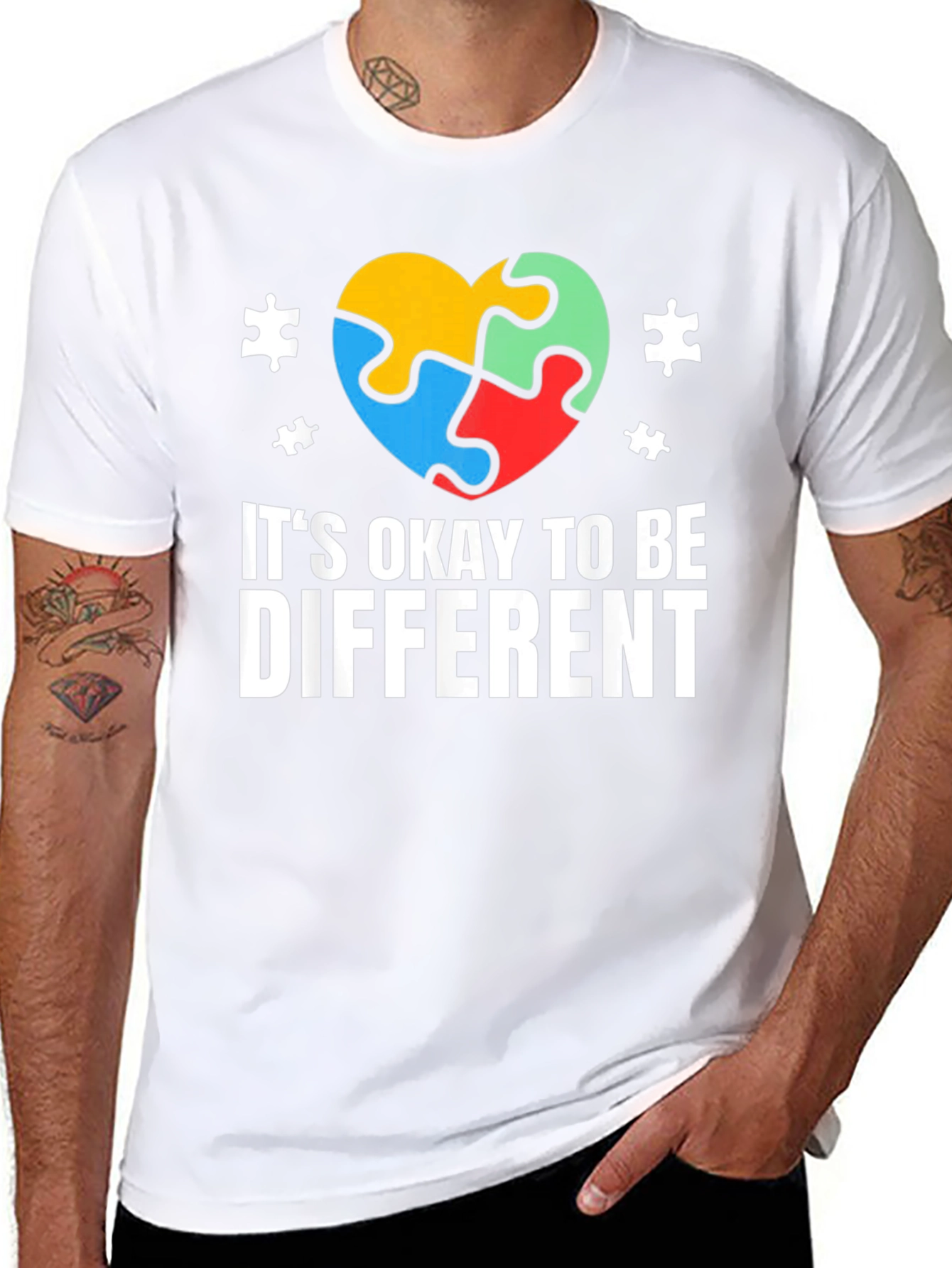 Autism Awareness T-Shirt - Its Okay to Be Different