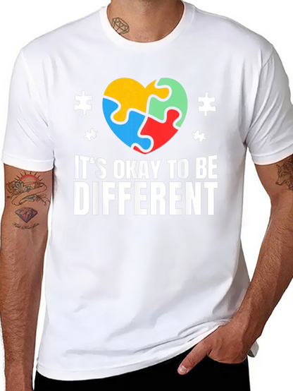 Autism Awareness T-Shirt - Its Okay to Be Different