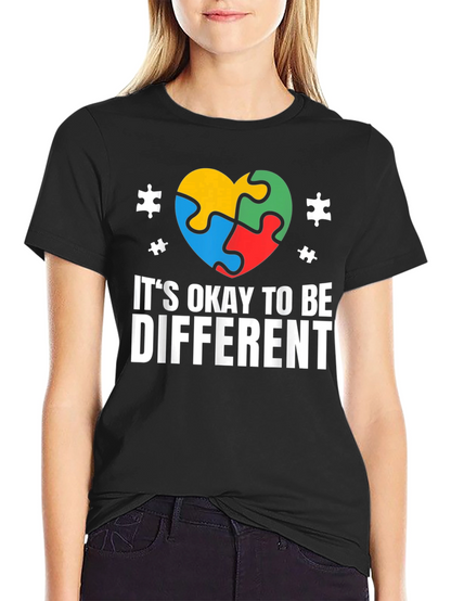 Autism Awareness T-Shirt - Its Okay to Be Different